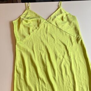 Vibrant Highlighter Green Strap Dress